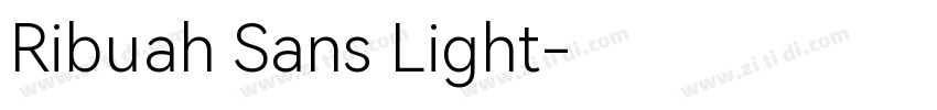 Ribuah Sans Light字体转换